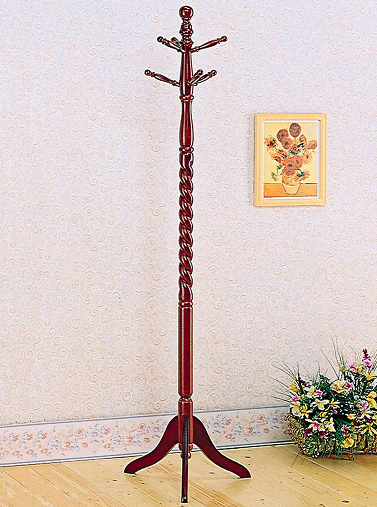 Coaster Coat Racks 900759 Traditional Coat Rack with Spinning Top A1 Furniture Mattress Hall Trees Coat Racks